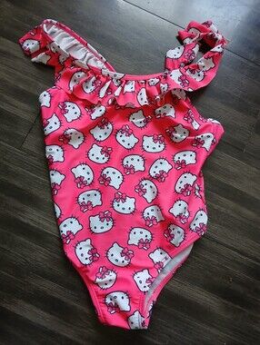 Hello Kitty One Piece Bathing Suit- 6T/6